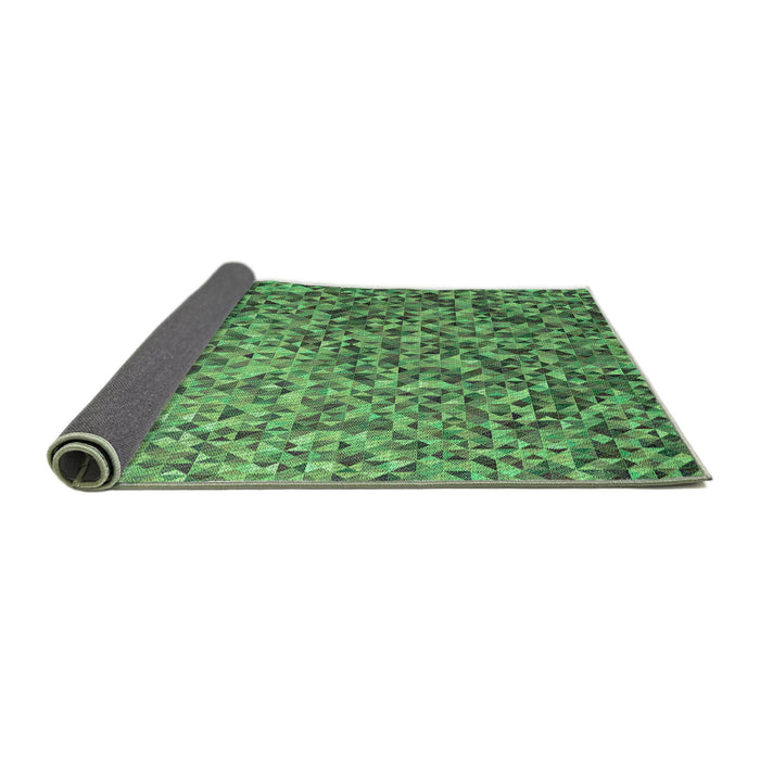 Thickness of Patterned Green Rug, pat2777grn