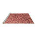 Sideview of Machine Washable Transitional Crimson Red Rug, wshpat2777org