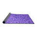 Thickness of Patterned Purple Rug, pat2777pur