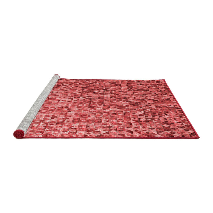 Sideview of Machine Washable Transitional Red Rug, wshpat2777rd