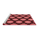 Sideview of Machine Washable Transitional Red Rug, wshpat2778rd