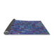 Thickness of Patterned Deep Periwinkle Purple Rug, pat2779lblu