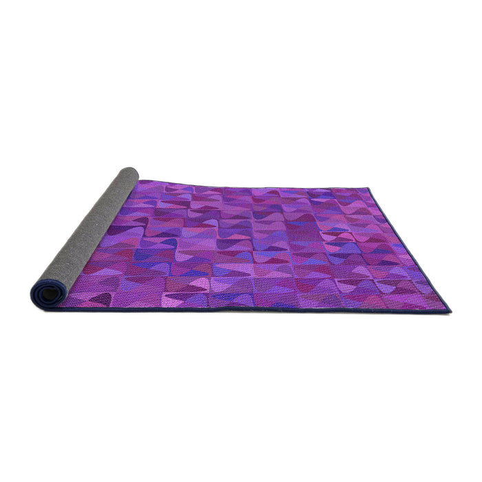 Thickness of Patterned Crimson Purple Rug, pat2779pur