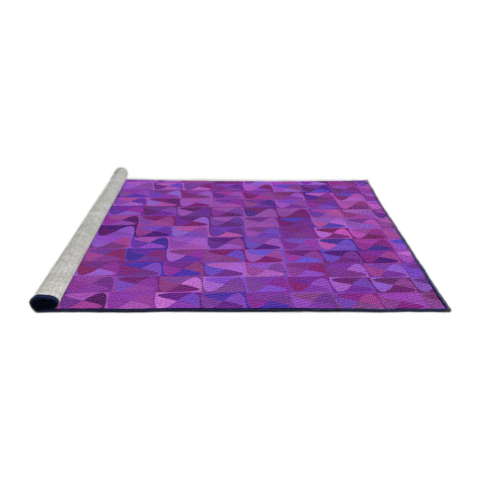 Sideview of Machine Washable Transitional Crimson Purple Rug, wshpat2779pur