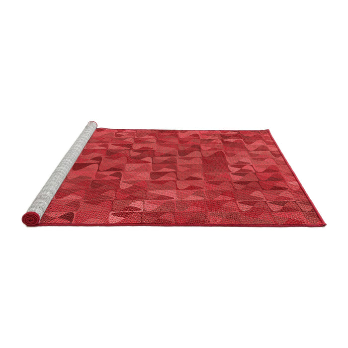 Sideview of Machine Washable Transitional Red Rug, wshpat2779rd