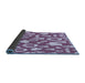 Thickness of Patterned Blue Rug, pat278blu