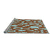 Sideview of Machine Washable Transitional Mahogany Brown Rug, wshpat278lblu