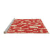 Sideview of Machine Washable Transitional Light Salmon Rose Pink Rug, wshpat278org