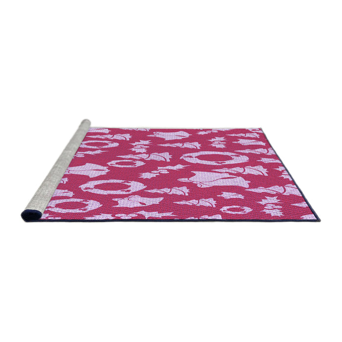 Sideview of Machine Washable Transitional Violet Purple Rug, wshpat278pur