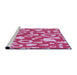 Sideview of Machine Washable Transitional Violet Purple Rug, wshpat278pur