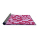 Thickness of Patterned Violet Purple Rug, pat278pur