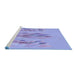 Sideview of Machine Washable Transitional Medium Slate Blue Rug, wshpat2780blu