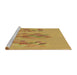 Sideview of Machine Washable Transitional Deep Yellow Rug, wshpat2780brn