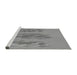 Sideview of Machine Washable Transitional Silver Gray Rug, wshpat2780gry