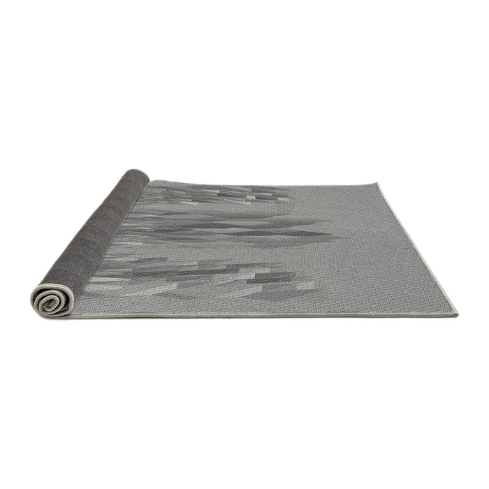 Thickness of Patterned Silver Gray Rug, pat2780gry