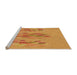 Sideview of Machine Washable Transitional Neon Orange Rug, wshpat2780org