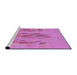 Sideview of Machine Washable Transitional Violet Purple Rug, wshpat2780pur