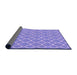 Sideview of Patterned Light Slate Blue Rug, pat2781pur