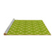 Sideview of Machine Washable Transitional Pistachio Green Rug, wshpat2781yw