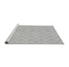 Sideview of Machine Washable Transitional Dark Gray Rug, wshpat2782gry