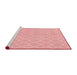 Sideview of Machine Washable Transitional Red Rug, wshpat2782rd