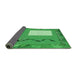 Thickness of Patterned Neon Green Rug, pat2783grn