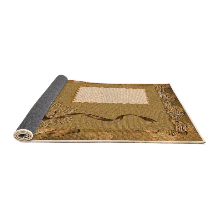 Thickness of Patterned Orange Rug, pat2783org