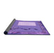 Thickness of Patterned Bright Lilac Purple Rug, pat2783pur