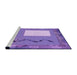 Sideview of Machine Washable Transitional Bright Lilac Purple Rug, wshpat2783pur