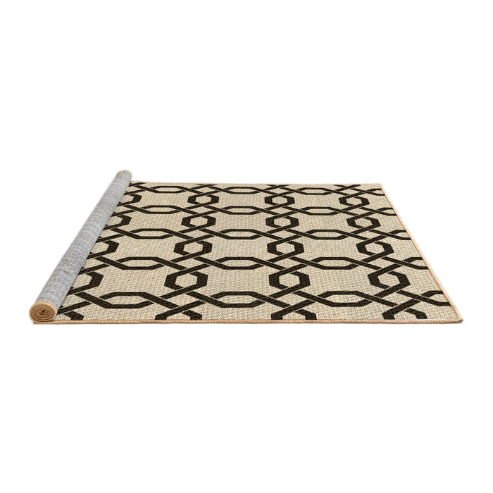 Sideview of Machine Washable Transitional Vanilla Gold Rug, wshpat2784brn