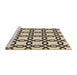 Sideview of Machine Washable Transitional Vanilla Gold Rug, wshpat2784brn