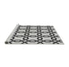 Sideview of Machine Washable Transitional Platinum Gray Rug, wshpat2784gry