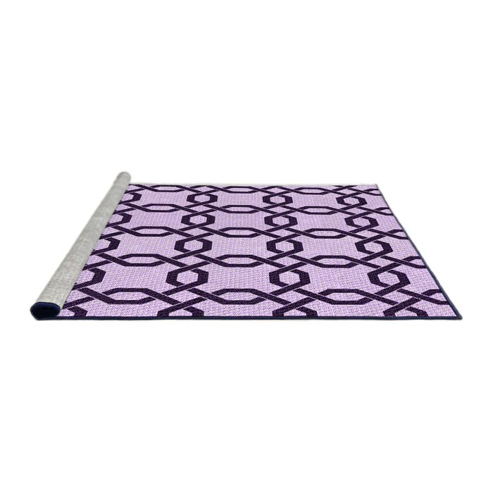 Sideview of Machine Washable Transitional Purple Rug, wshpat2784pur