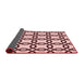 Thickness of Patterned Brown Red Rug, pat2784rd