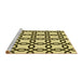 Sideview of Machine Washable Transitional Mustard Yellow Rug, wshpat2784yw