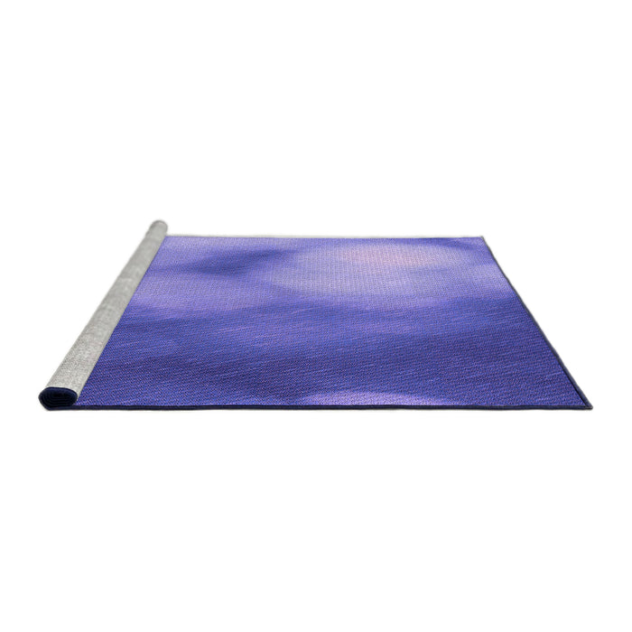 Sideview of Machine Washable Transitional Purple Mimosa Purple Rug, wshpat2785pur