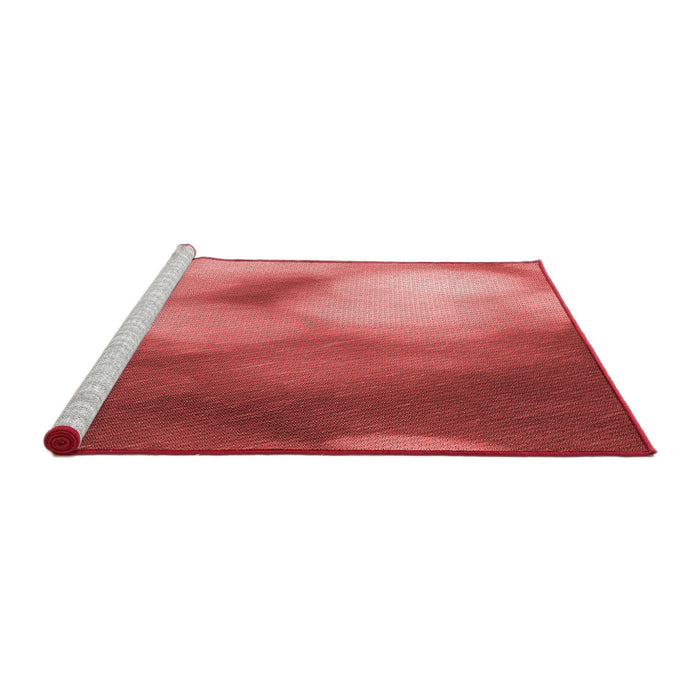 Sideview of Machine Washable Transitional Red Rug, wshpat2785rd