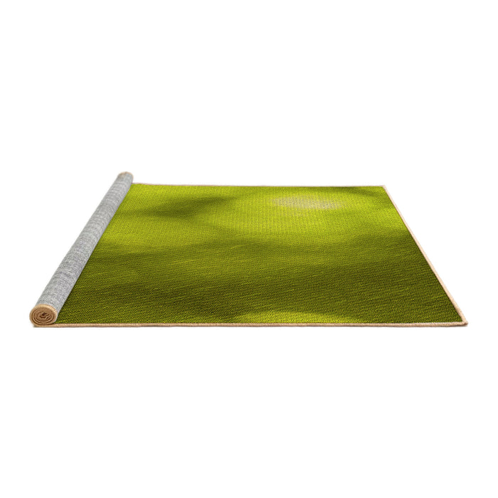 Sideview of Machine Washable Transitional Olive Green Rug, wshpat2785yw
