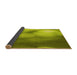 Thickness of Patterned Olive Green Rug, pat2785yw