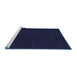 Sideview of Machine Washable Transitional Black Rug, wshpat2786blu