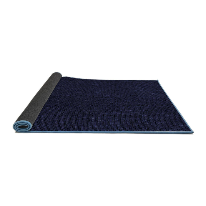 Thickness of Patterned Black Rug, pat2786blu