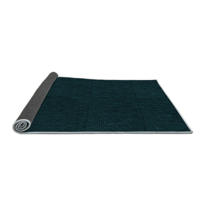 Thickness of Patterned Black Rug, pat2786lblu