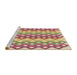 Sideview of Machine Washable Transitional Brown Gold Rug, wshpat2787brn