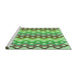 Sideview of Machine Washable Transitional Olive Green Rug, wshpat2787grn