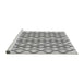 Sideview of Machine Washable Transitional Gray Rug, wshpat2787gry