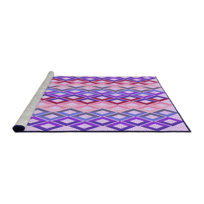 Sideview of Machine Washable Transitional Dark Orchid Purple Rug, wshpat2787pur