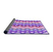 Thickness of Patterned Dark Orchid Purple Rug, pat2787pur