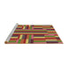 Sideview of Machine Washable Transitional Caramel Brown Rug, wshpat2788brn