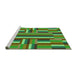 Sideview of Machine Washable Transitional Antique Bronze Green Rug, wshpat2788grn