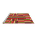 Sideview of Machine Washable Transitional Red Rug, wshpat2788org